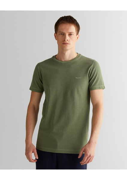 Erkek Yeşil Slim Fit Bisiklet Yaka T-Shirt 2003324.362