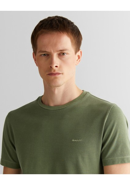 Erkek Yeşil Slim Fit Bisiklet Yaka T-Shirt 2003324.362 fırsatları