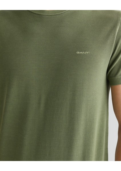 Erkek Yeşil Slim Fit Bisiklet Yaka T-Shirt 2003324.362 indirimleri