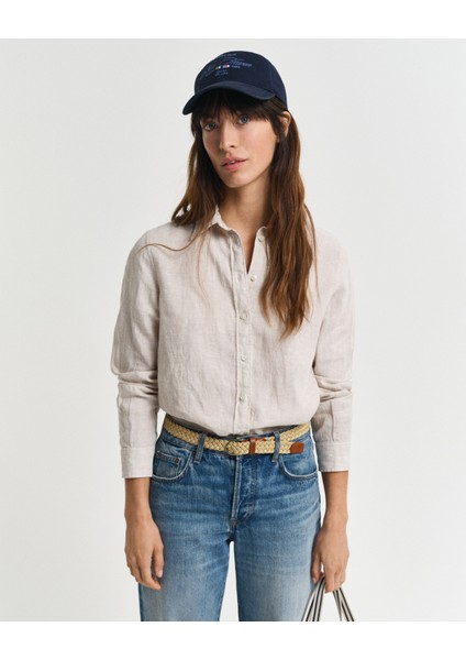 Kadın Bej Regular Fit Klasik Yaka Gömlek 4300477.277 fiyatları