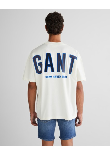 Erkek Krem Relaxed Fit Bisiklet Yaka Logolu T-Shirt 2325139T.113 fiyatları