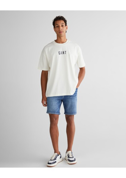 Erkek Krem Relaxed Fit Bisiklet Yaka Logolu T-Shirt 2325139T.113 modelleri