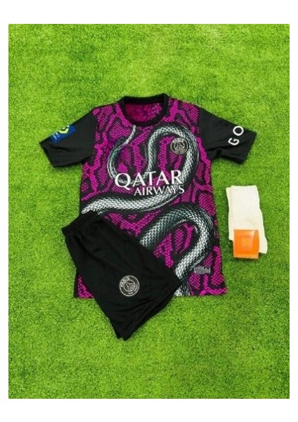 P.s.g 2023/24 Yeni Sezon Neymar Jr Dragon Çocuk Özel Konsept 3 Lü Set T-Shirt