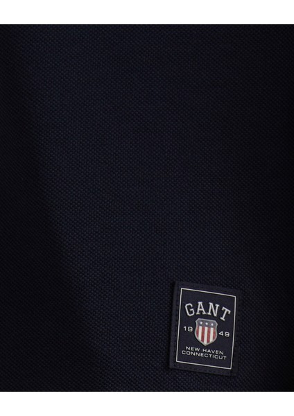 Erkek Lacivert Relaxed Fit Bisiklet Yaka Logolu T-Shirt 2325137T.433