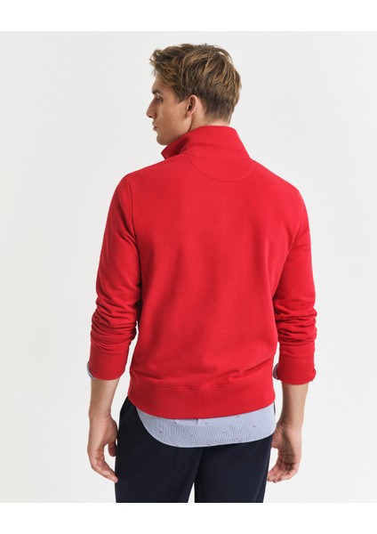 Erkek Kırmızı Regular Fit Yarım Fermuarlı Logolu Sweatshirt 2067021.630 modelleri