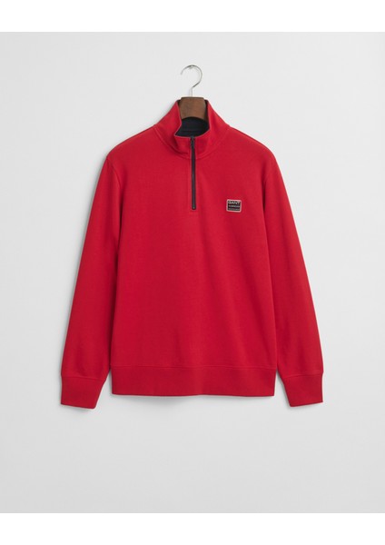 Erkek Kırmızı Regular Fit Yarım Fermuarlı Logolu Sweatshirt 2067021.630 fırsatları