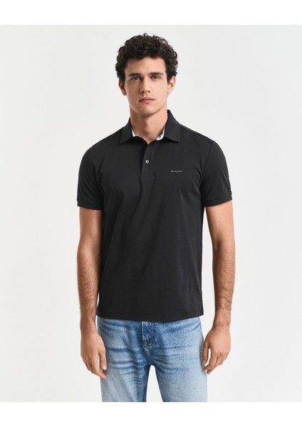 Erkek Siyah Slim Fit Polo 2014027.5