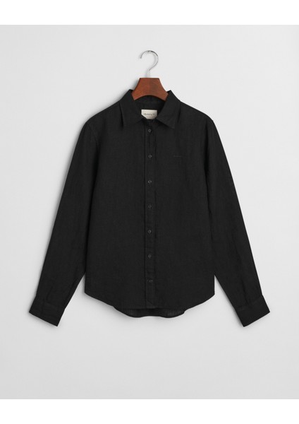 Kadın Siyah Regular Fit Klasik Yaka Gömlek 4300477.5
