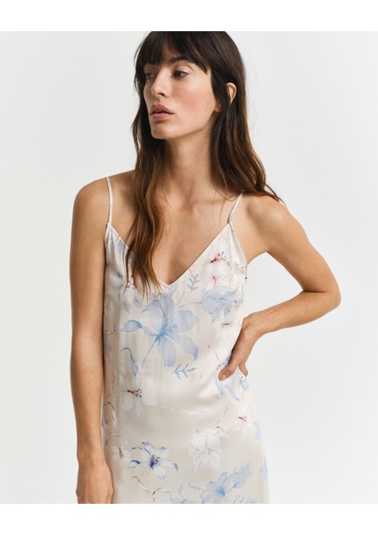 Kadın Pembe Regular Fit V Yaka Desenli Elbise 4503381.34