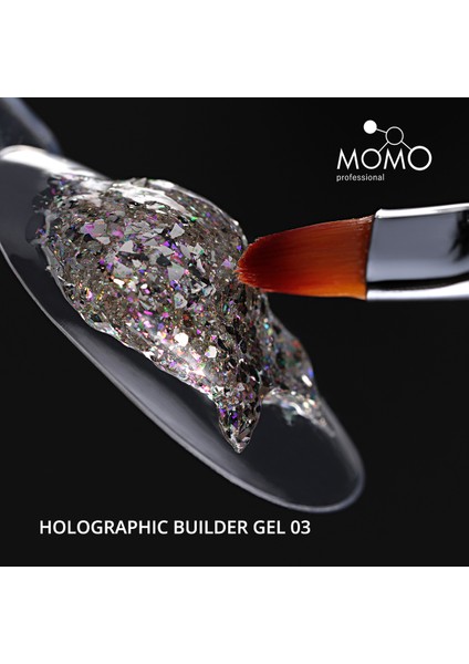 Holographic Builder Gel, Nail Art Için Protez Tırnak Jeli No.03, Glitter Pembe Simli, 10 gr fırsatları