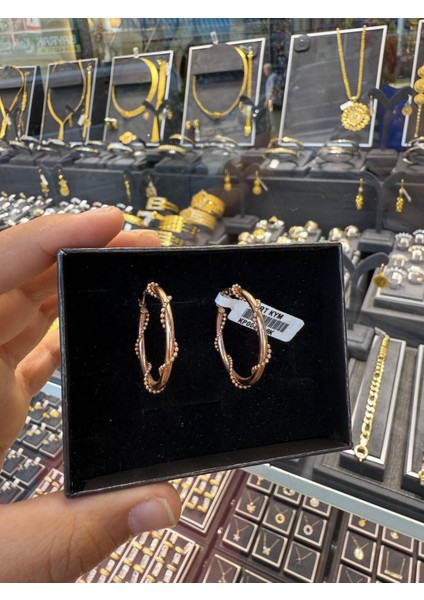 Rosegold Halka Küpe