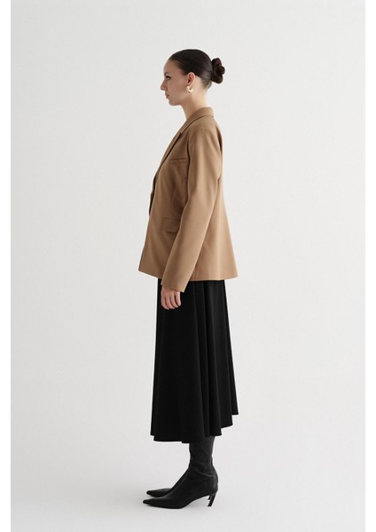 Fit Kırlangıç Yaka Ceket Camel indirimleri