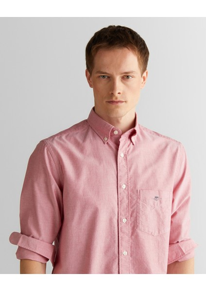 Erkek Kırmızı Regular Fit Düğmeli Yaka Gömlek 3000200.630 fırsatları