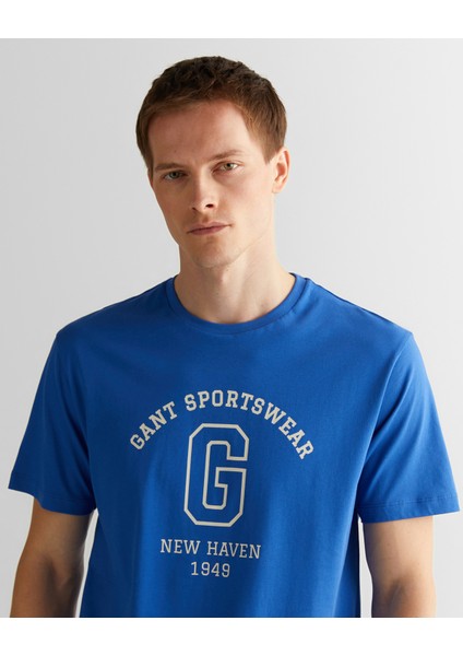 Erkek Lacivert Regular Fit Bisiklet Yaka Logolu T-Shirt 2003310.407 fırsatları