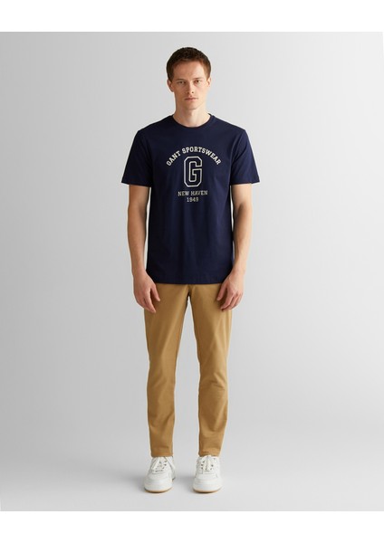 Erkek Lacivert Regular Fit Bisiklet Yaka Logolu T-Shirt 2003310.433 modelleri