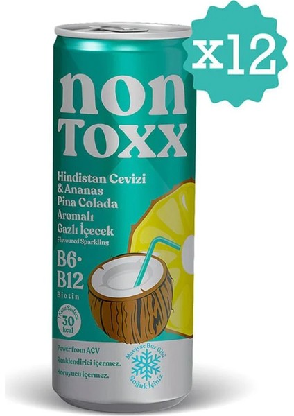 Hindistan Cevizi & Ananas Aromalı Sirkeli Gazlı Içecek 250 ml x 12 Adet (Koli)