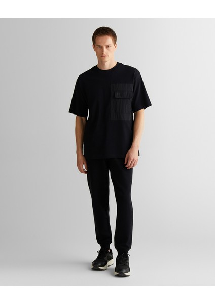 Erkek Siyah Relaxed Fit Bisiklet Yaka Logolu T-Shirt 2325137T.5 modelleri