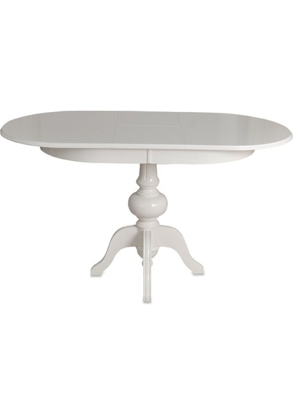 Pera Oval Beyaz Açılır Baba Ayak Mutfak Masa / Madalyon Beyaz Mutfak Salon Takımı 73X108 30 fırsatları