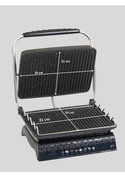 Tost Makinası Ultra Granit Yüzey Ile Sağlıklı Pişirim | 1800w Yağ Hazneli Ultra Granit Tost Makinesi fırsatları
