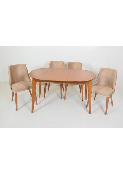 Anitta Oval Sabit Masa /göreme Sandalye Mutfak Takımı