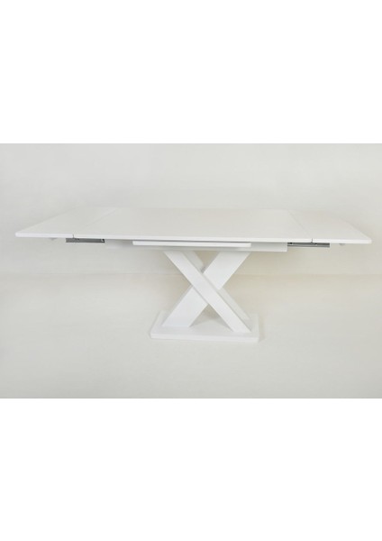 Ihlara Açılır Dikdörtgen Beyaz Mdf Mutfak Masası / Didim Beyaz- Yeşil Ahşap Sandalye Masa Takımı 4-6 Kişilik fırsatları