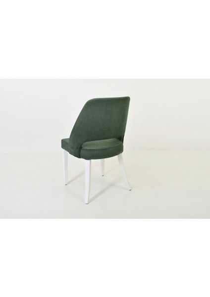 Ihlara Açılır Dikdörtgen Beyaz Mdf Mutfak Masası / Didim Beyaz- Yeşil Ahşap Sandalye Masa Takımı 4-6 Kişilik