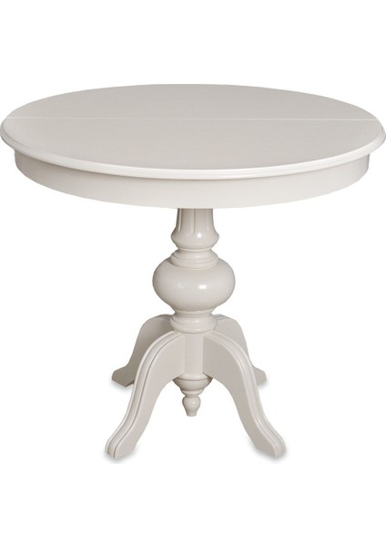 Ezine Beyaz Açılır Baba Ayak Yuvarlak Mutfak Masa /madalyon Sandalye Takımı fırsatları