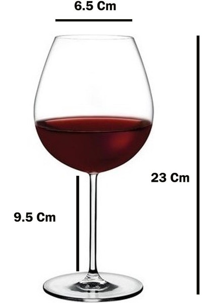 Nude Serisi Vintage Kristal 6'lı Şarap Kadehi 690 cc - 66126 fiyatları