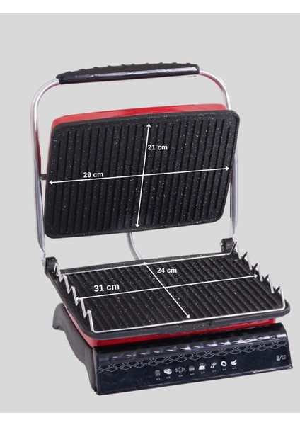 Tost Makinası Ultra Granit Yüzey Ile Sağlıklı Pişirim | 1800w Yağ Hazneli Ultra Granit Tost Makinesi fırsatları