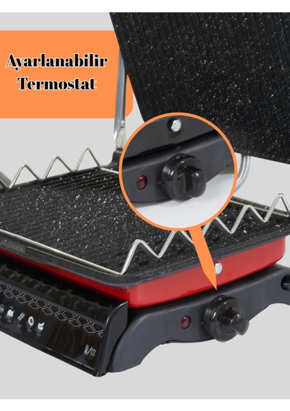 Tost Makinası Ultra Granit Yüzey Ile Sağlıklı Pişirim | 1800w Yağ Hazneli Ultra Granit Tost Makinesi indirimleri