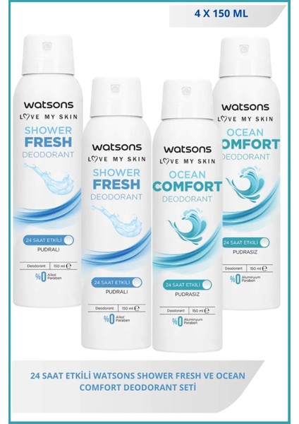 Shower Fresh 150 ml ve Ocean Comfort 150 ml Deodorant Seti