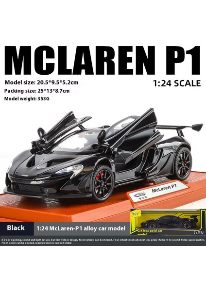 Mclaren Mclaren P1 1:24 Alaşımlı Araba Modelleri Kapı / Ses ve Işık / Geri Dönüş / Sürülebilir Koleksiyon Öğesi (Yurt Dışından)
