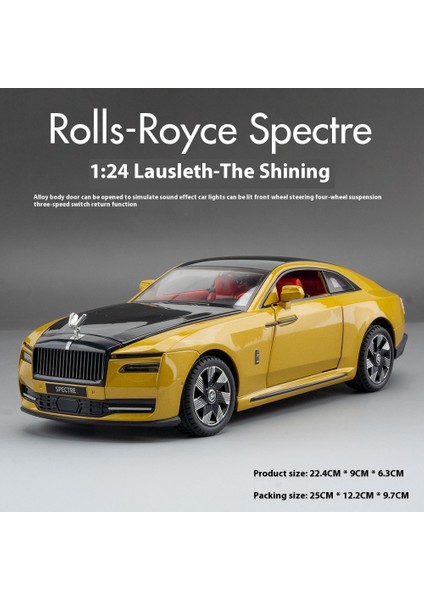 Rolls-Royce Spectre Flashback 1:24 Alaşımlı Hassas Araba Modelleri Süsler Hediyeler Koleksiyonlar (Yurt Dışından)