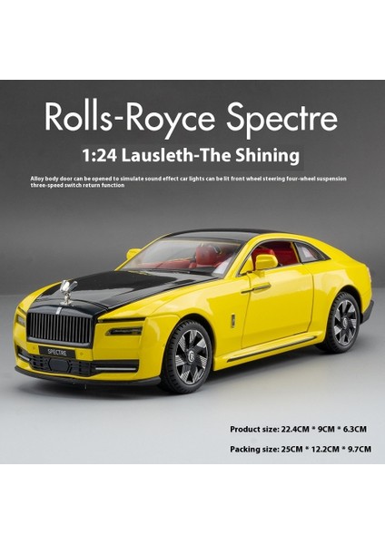 Rolls-Royce Spectre Flashback 1:24 Alaşımlı Hassas Araba Modelleri Süsler Hediyeler Koleksiyonlar (Yurt Dışından)