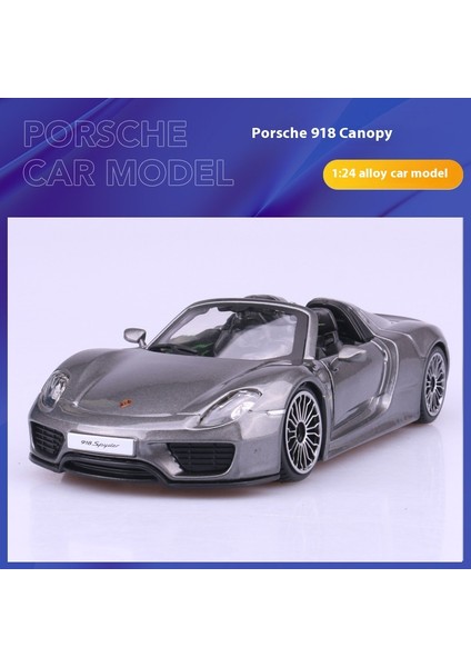 Porsche 918 Spyder 1:24 Alaşımlı Araba Modeli Koleksiyoncu Vitrini (Yurt Dışından)