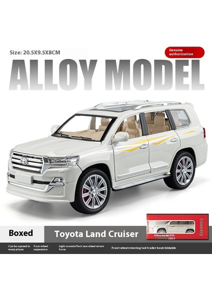 Range Rover Alaşımlı Araba Modeli Göz Ştırıcı Ses ve Işık + Dört Tekerlekli Amortisörler Kapıyı Açabilir Suv Araba Modeli Masaüstü Süsleri Koleksiyon (Yurt Dışından)