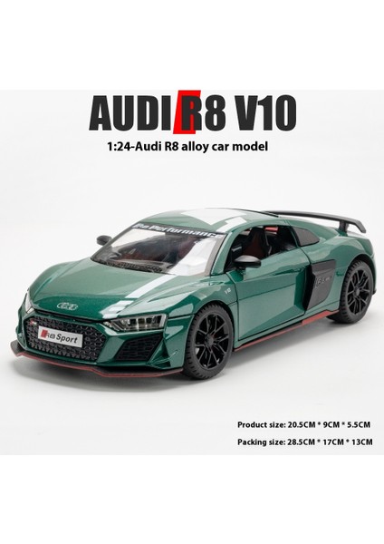 Audi R8 V10 1:24 Alaşımlı Araba Modeli Koleksiyon Süsü Simülasyon Araba Modeli (Yurt Dışından)