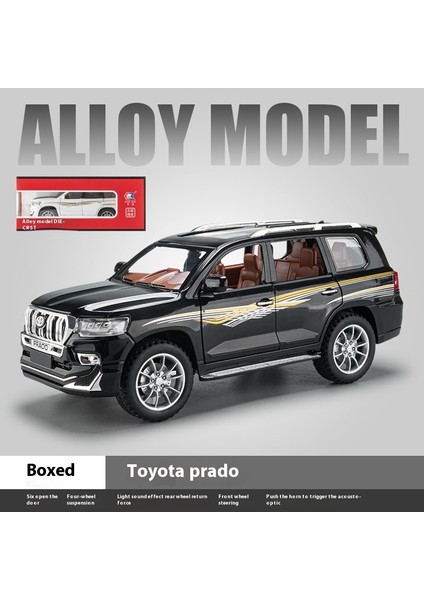 Range Rover Alaşımlı Araba Modeli Göz Ştırıcı Ses ve Işık + Dört Tekerlekli Amortisörler Kapıyı Açabilir Suv Araba Modeli Masaüstü Süsleri Koleksiyon (Yurt Dışından)