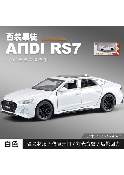 Suit Haydut Audi Rs7 Araba Modeli 1/32 Alaşımlı Araba Modeli Simülasyon Kapı Açma / Aydınlatma Ses Efektleri / Arka Tekerlek Geri Dönüşü Koleksiyon Süsleri (Yurt Dışından)