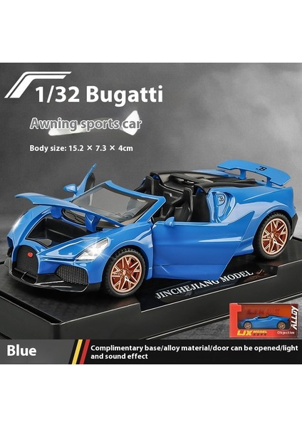 Bugatti Bugatti Spor Araba Modeli 1:32 Alaşım Kapıyı Işıklarla Açabilir Koleksiyon Ekran Süsleri Erkek Doğum Günü Hediyesi (Yurt Dışından)