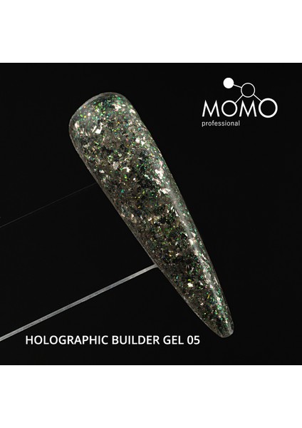 Holographic Builder Gel, Nail Art Için Protez Tırnak Jeli No.05, Glitter Yeşil Simli, 10 gr fırsatları