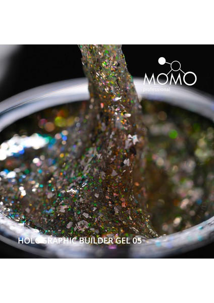Holographic Builder Gel, Nail Art Için Protez Tırnak Jeli No.05, Glitter Yeşil Simli, 10 gr indirimleri