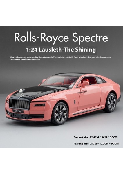 Rolls-Royce Spectre Flashback 1:24 Alaşımlı Hassas Araba Modelleri Süsler Hediyeler Koleksiyonlar (Yurt Dışından)