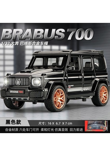 Brabus 700 1:32 Alaşımlı Araba Modelleri 6 Kapı Açılabilir Ses ve Işık Geri Çekilebilir Koleksiyon Eşyası (Yurt Dışından)