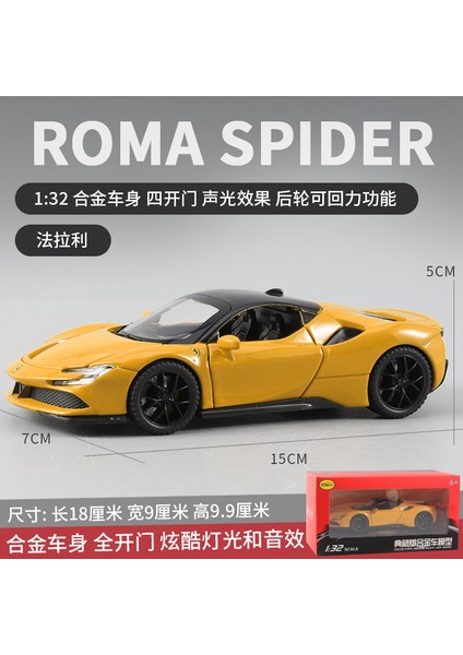 1:32 Ferrari Roma Spider Cabrio Alaşımlı Model (Yurt Dışından)