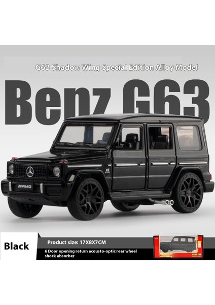 Bem A& Mercedes-Benz G63 Shadow Wing Special Edition 1:18 Alaşımlı Araba Modelleri 6 Kapı Açılabilir Ses ve Işık Geri Tepme Arka Tekerlek Amortisörleri Koleksiyoncu Sürümü Kutulu (Yurt Dışından)