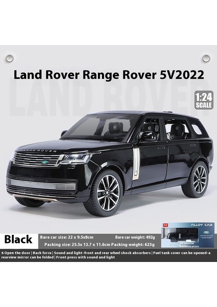 Range Rover 1:24 Alaşımlı Araba Modeli 6 Kapılı, Yaylı, Ses ve Işık Efektli, Benzin Kapağı Açılır, Aynalar Katlanır, Koleksiyon Ürünü ve Hediye. (Yurt Dışından)