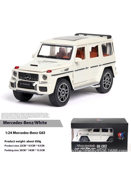Mercedes Benz Alaşımlı Araba Modeli 1:24 Alaşımlı Kalıp Döküm Modeli Açık Kapı Sesi ve Işık Geri Tahsil Simülasyon Araba Süsü (Yurt Dışından)