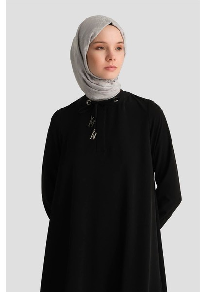 Bağcık Detaylı Tunik 25YH4202 Siyah