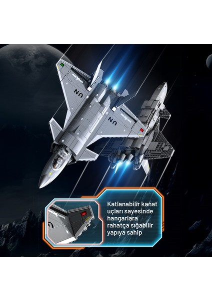 Cz-0j 5. Nesil Savaş Uçağı Yapı Bloğu Seti 625 Parça